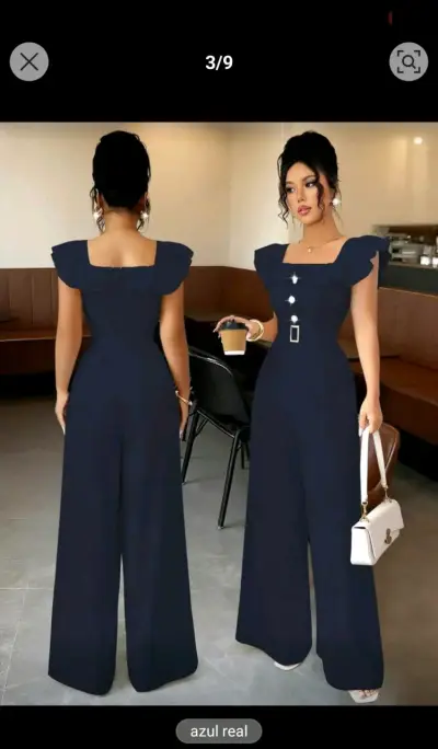 Elegante mono azul real para mujer - miniatura 1
