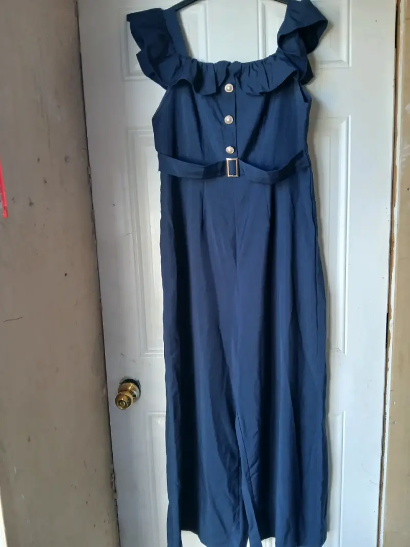 Elegante mono azul real para mujer - 2
