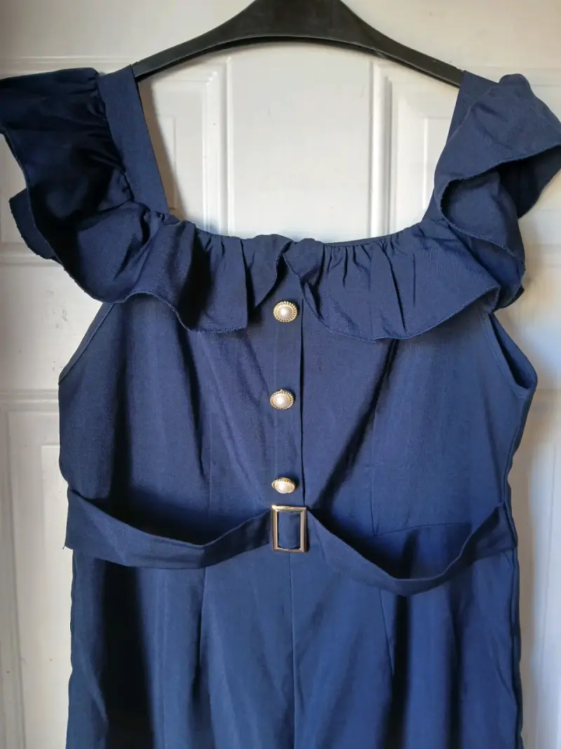 Elegante mono azul real para mujer - 3