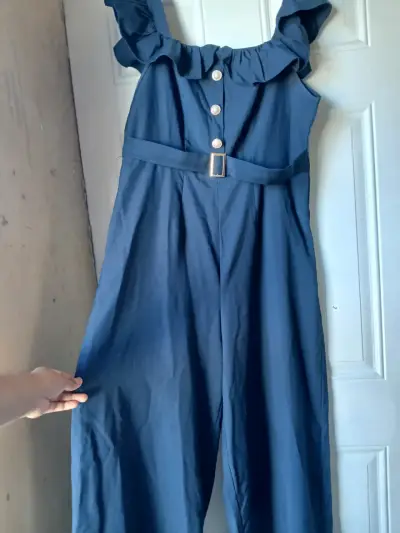 Elegante mono azul real para mujer - miniatura 5