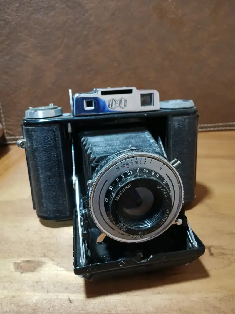 Cámara vintage Agfa Isolette plegable - 1