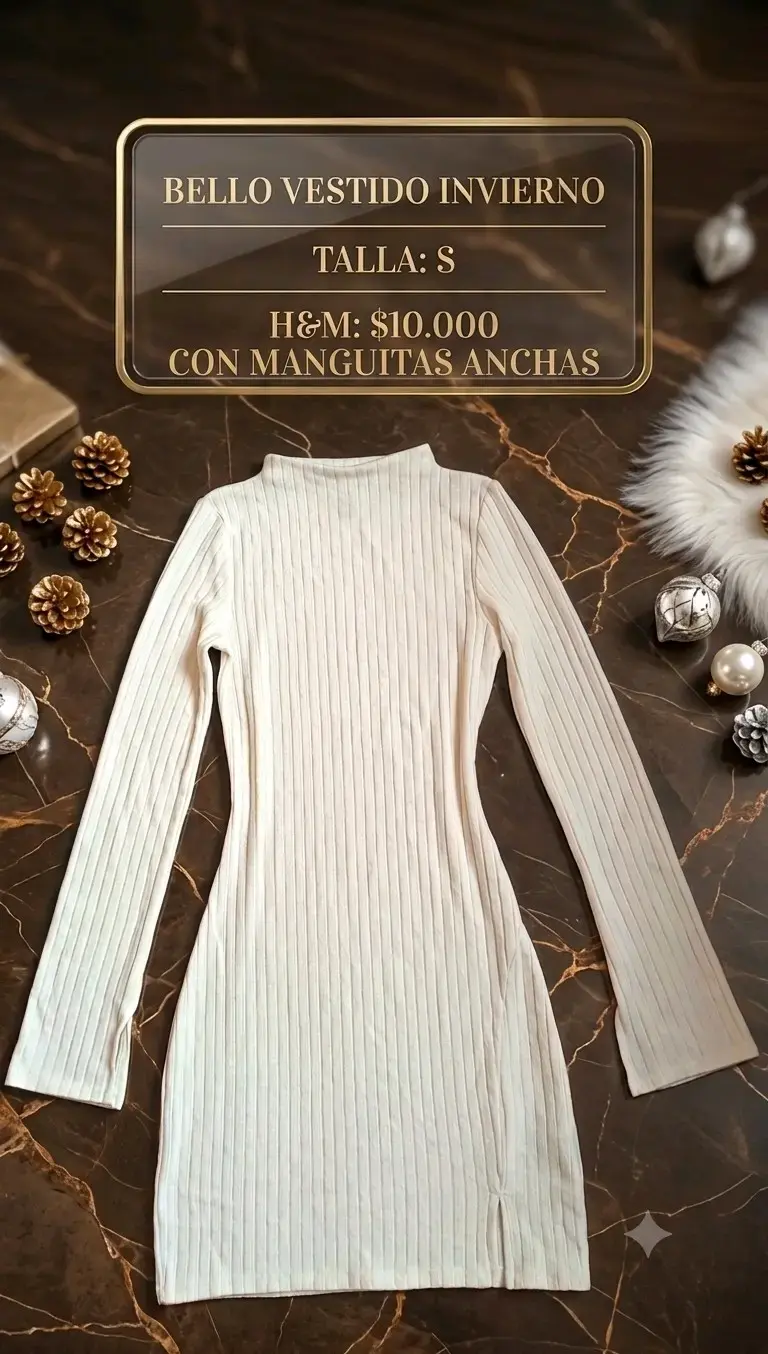 Vestido de invierno H&M con mangas anchas