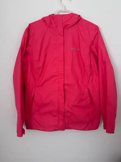 Chaqueta impermeable Columbia coral para mujer - miniatura 1
