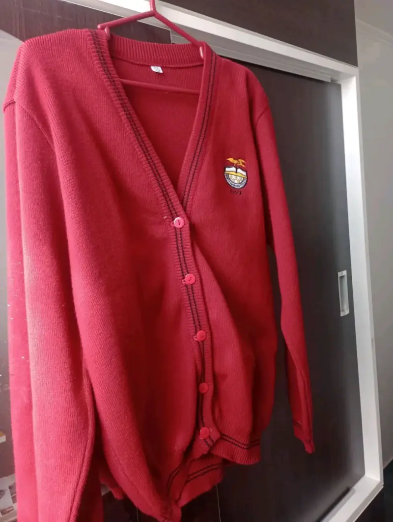 Chaleco escolar rojo con logo bordado NAC TALLA 16 - 2