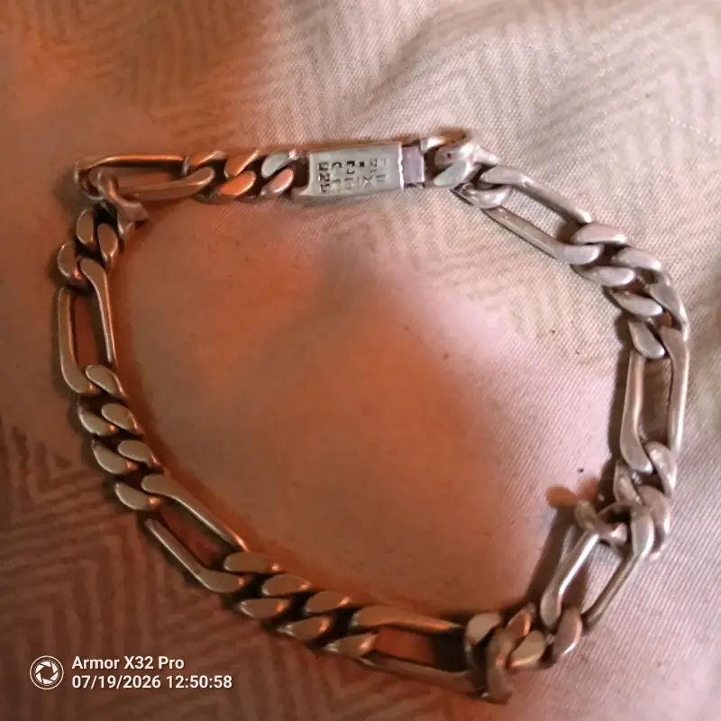 Pulsera de plata estilo figaro - 1