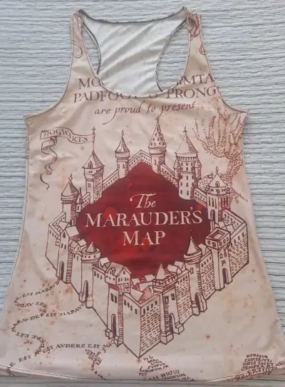 Polera sin mangas Mapa del Merodeador Harry Potter - miniatura 1