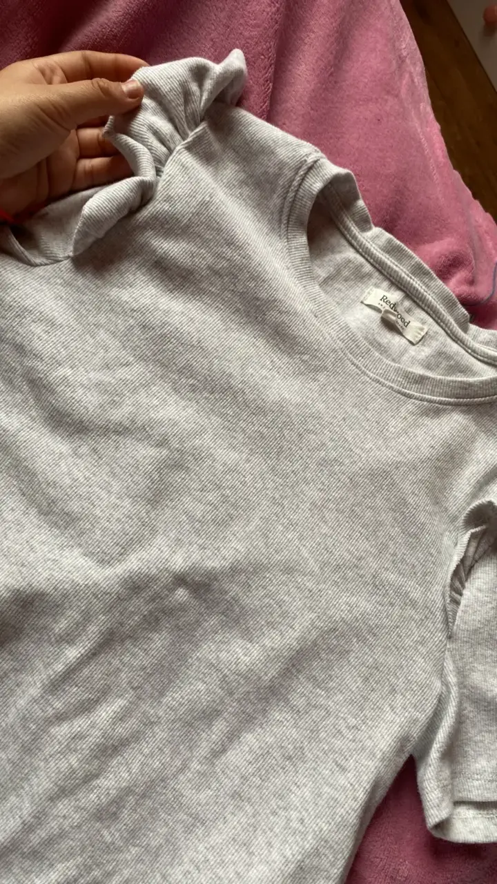 Polera gris de algodón para mujer Redwood - 1
