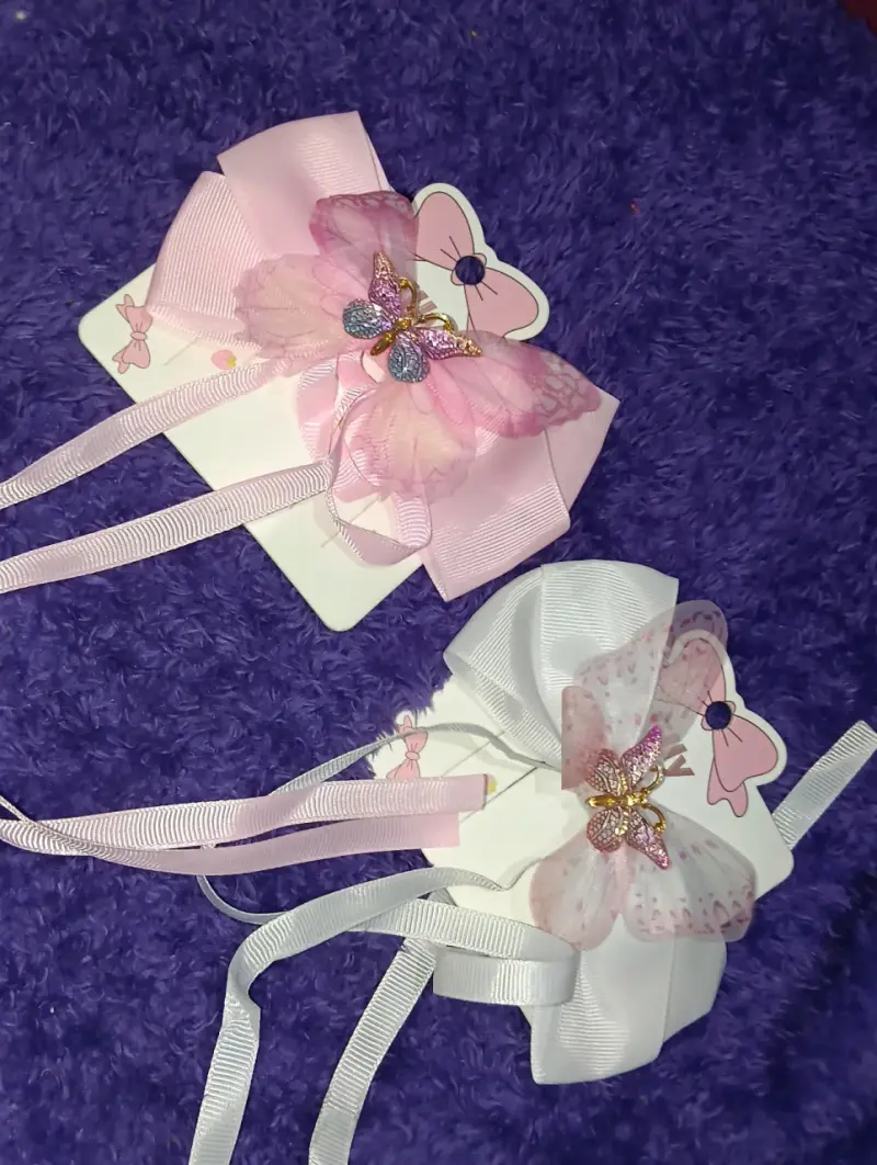 Set de lazos para el cabello con mariposas - 2