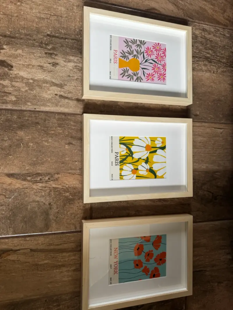 Set de 3 cuadros decorativos con ilustraciones - 1