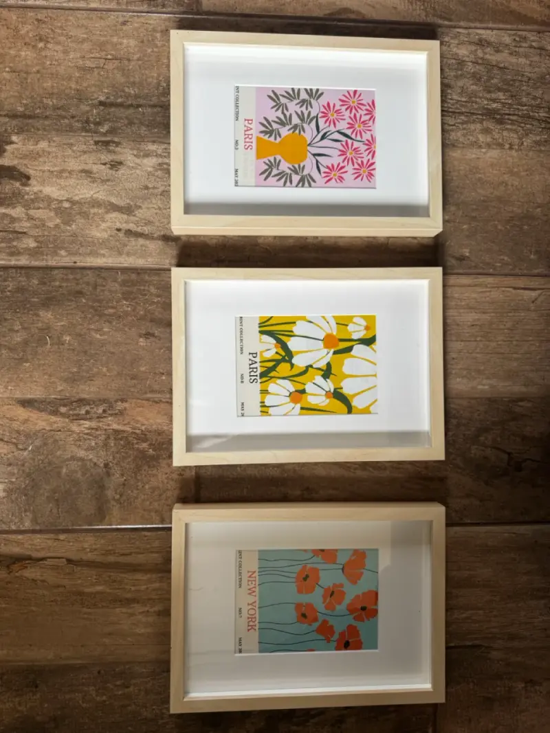 Set de 3 cuadros decorativos con ilustraciones - 2