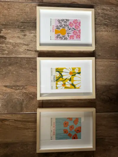 Set de 3 cuadros decorativos con ilustraciones - miniatura 2