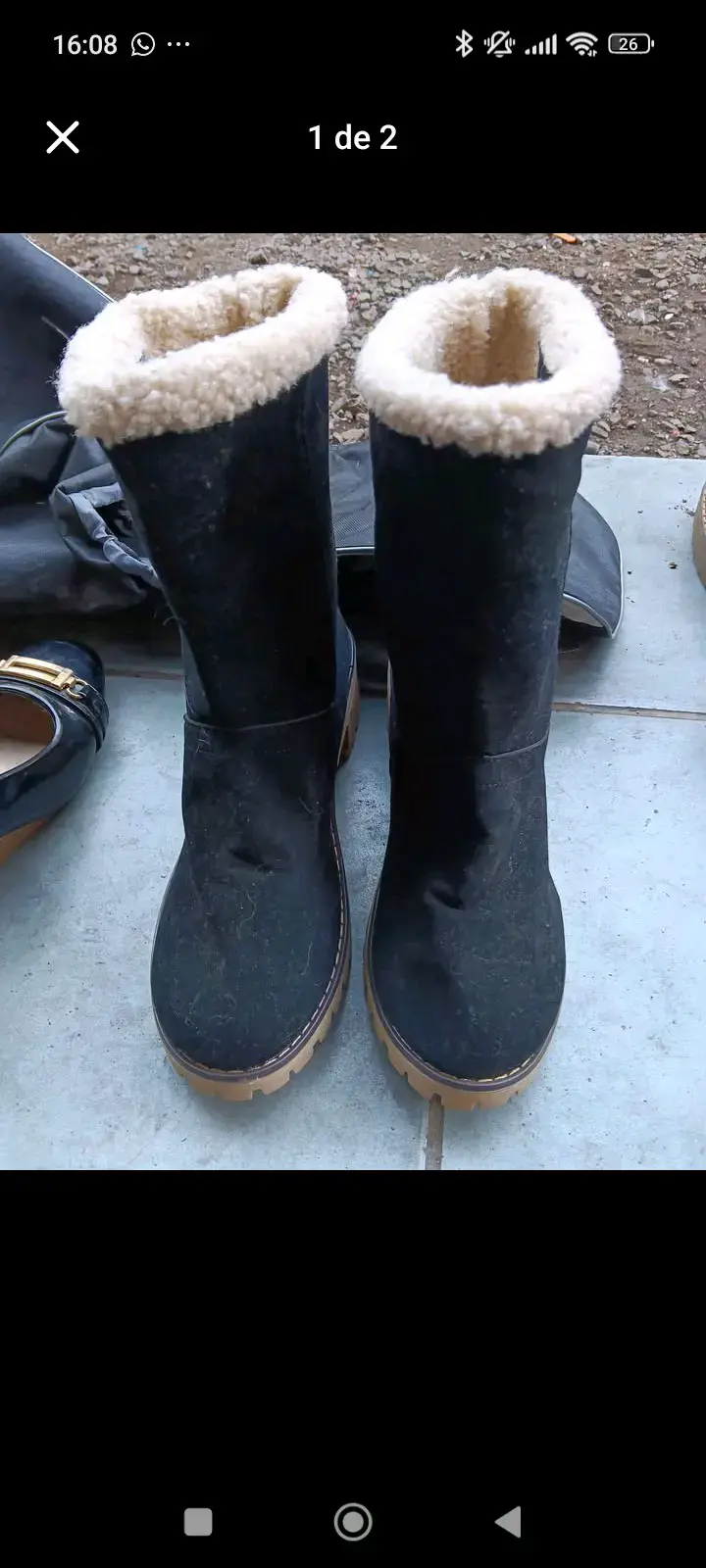 Botas de invierno negras con forro de lana