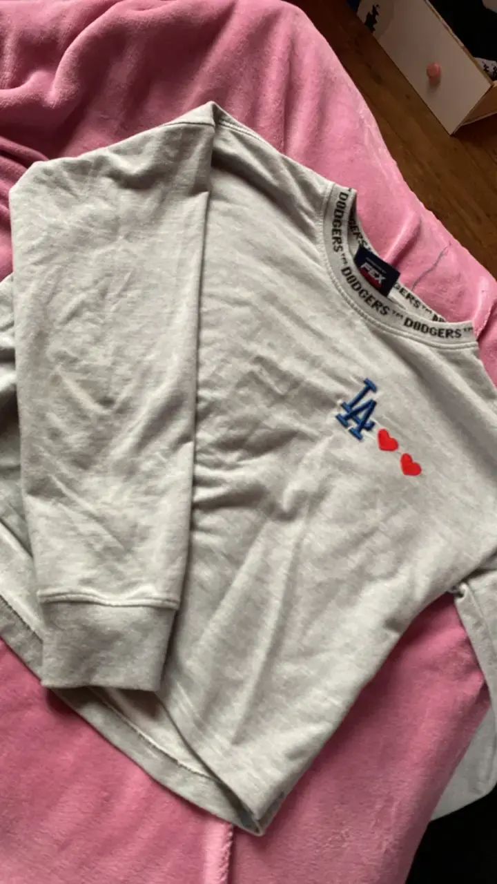 Polera gris de manga larga Dodgers - 1