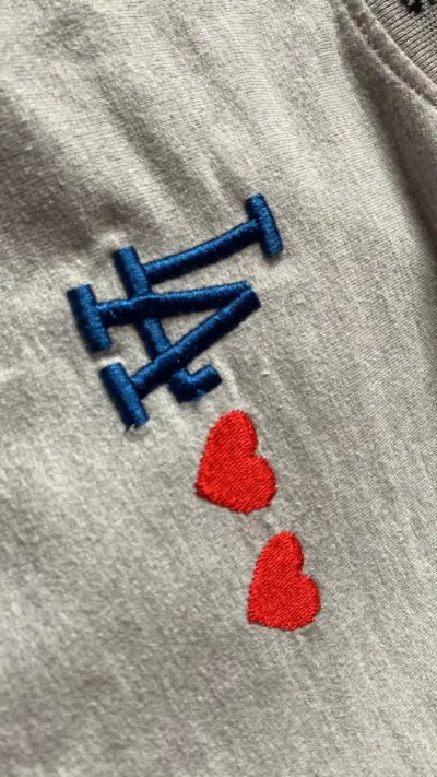 Polera gris de manga larga Dodgers - miniatura 2