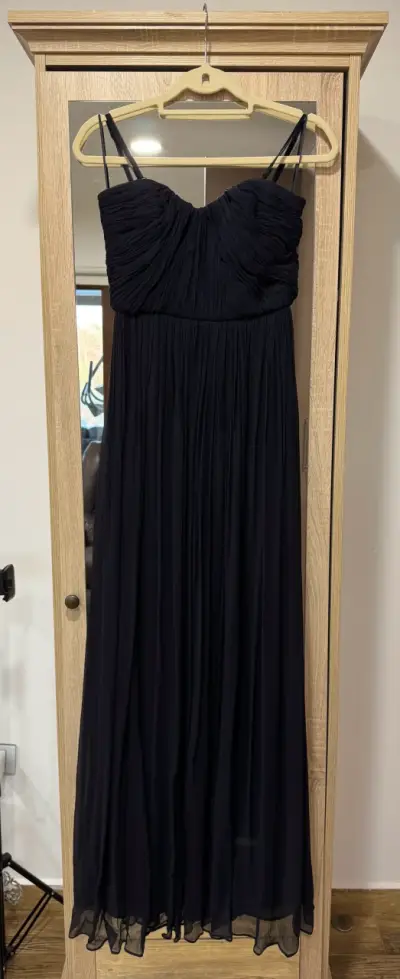 Vestido largo elegante negro - miniatura 1