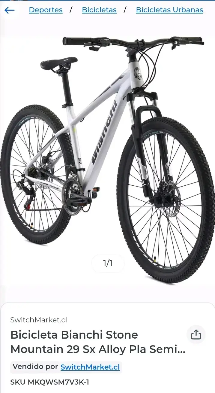 Bicicleta Bianchi Stone Mountain 29 SX