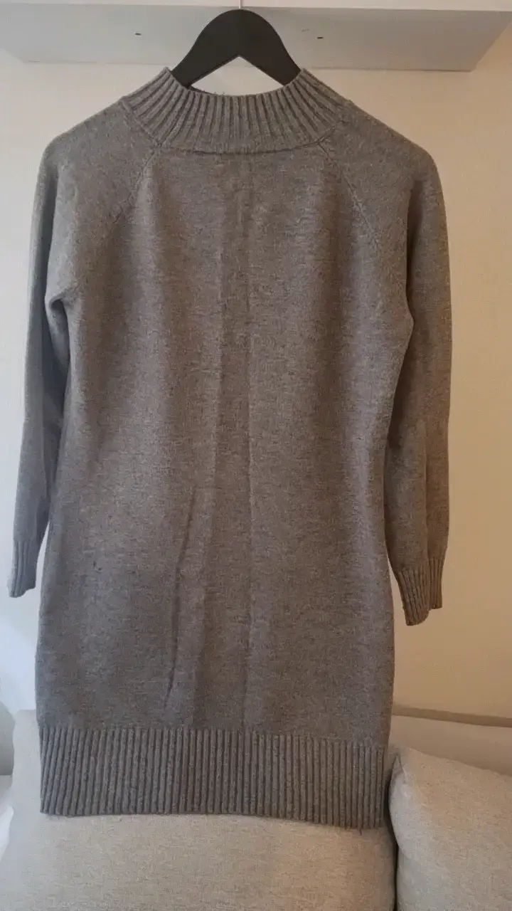 Vestido de lana gris para mujer - 4