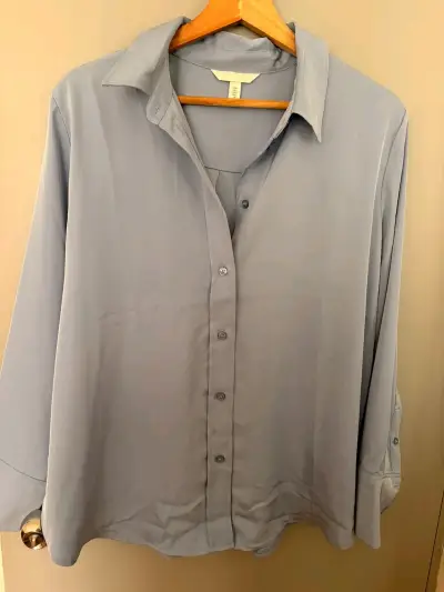 Blusa celeste de mujer talla L - miniatura 1