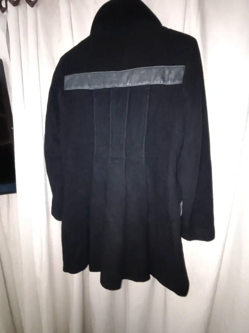 Calvin Klein Abrigo negro con botones decorativo - 2