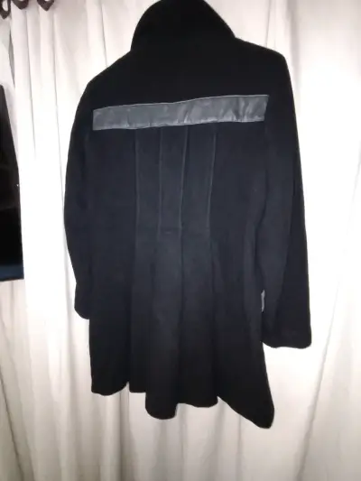 Calvin Klein Abrigo negro con botones decorativo - miniatura 2