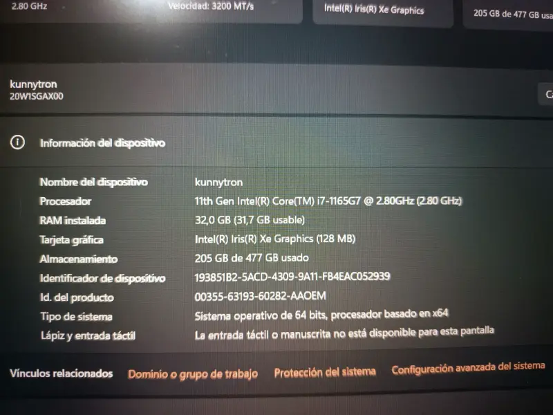Laptop Lenovo ThinkPad T14 Gen 2 con i7 11 gen - 9