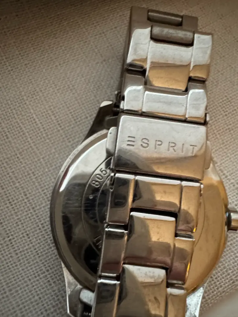 Reloj de pulsera Esprit plateado con diseño floral - 4