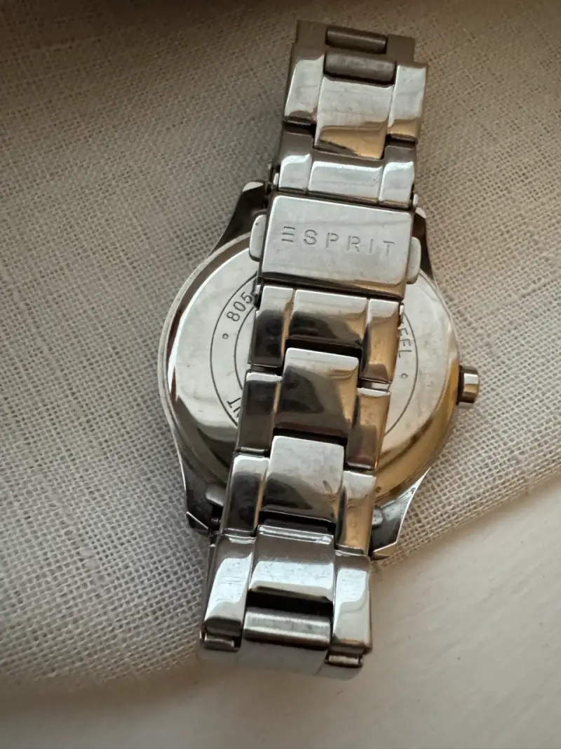 Reloj de pulsera Esprit plateado con diseño floral - 5