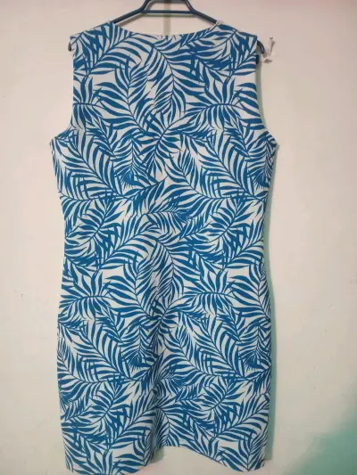Vestido estampado azul y blanco talla XL - miniatura 3