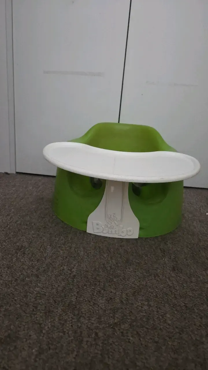 Asiento para bebé Bumbo con bandeja verde - 1