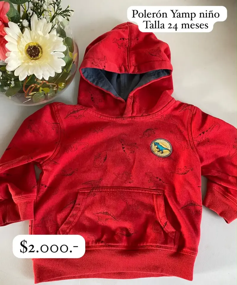 Polerón rojo Yamp niño 24 meses