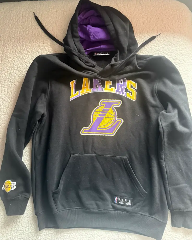Polerón con capucha Lakers negro y morado - 2