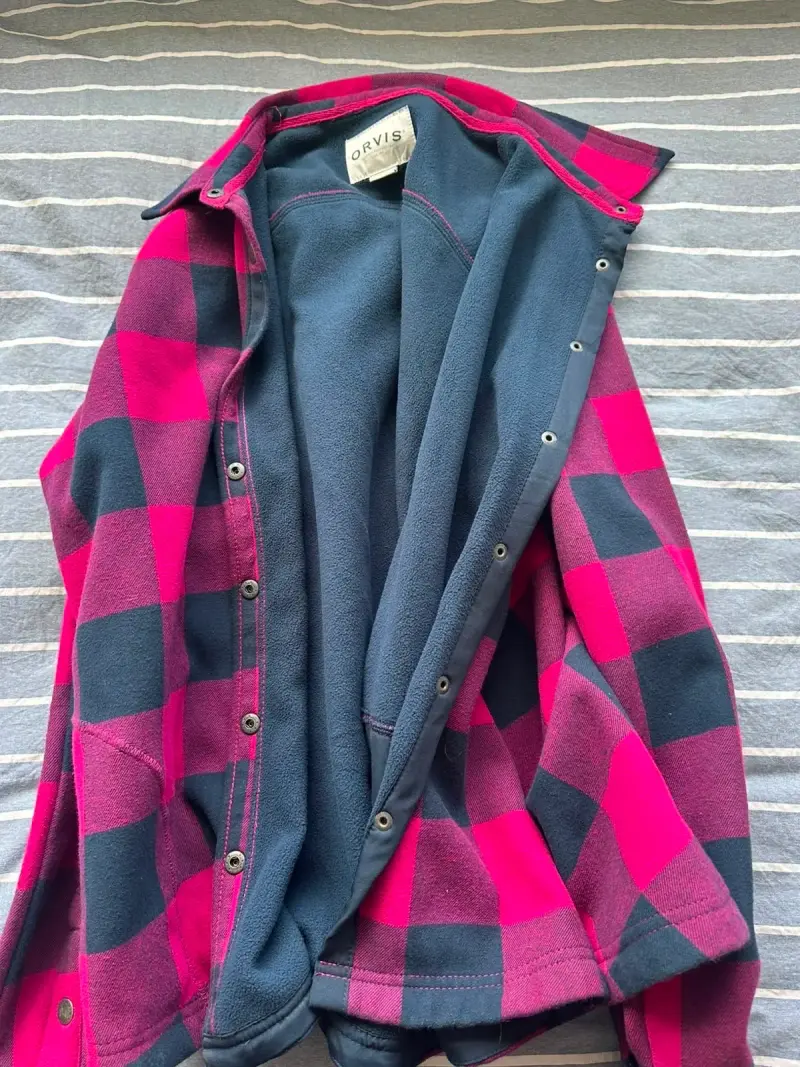 Camisa de franela a cuadros rojo y negro - 3