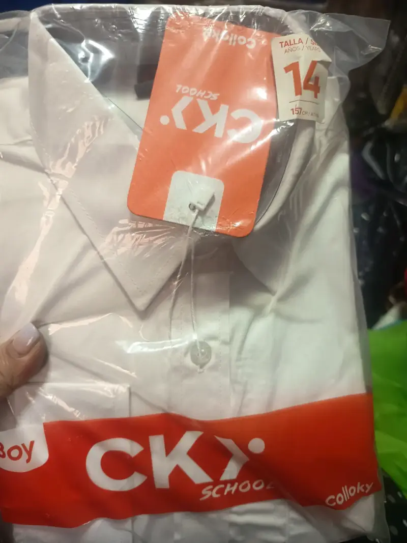 Camisa Escolar Blanca CKY Talla 14 - 1
