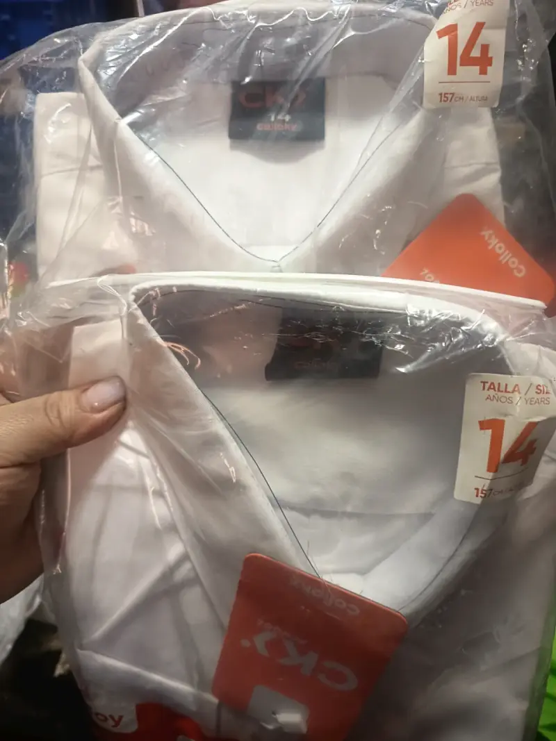 Camisa Escolar Blanca CKY Talla 14 - 3