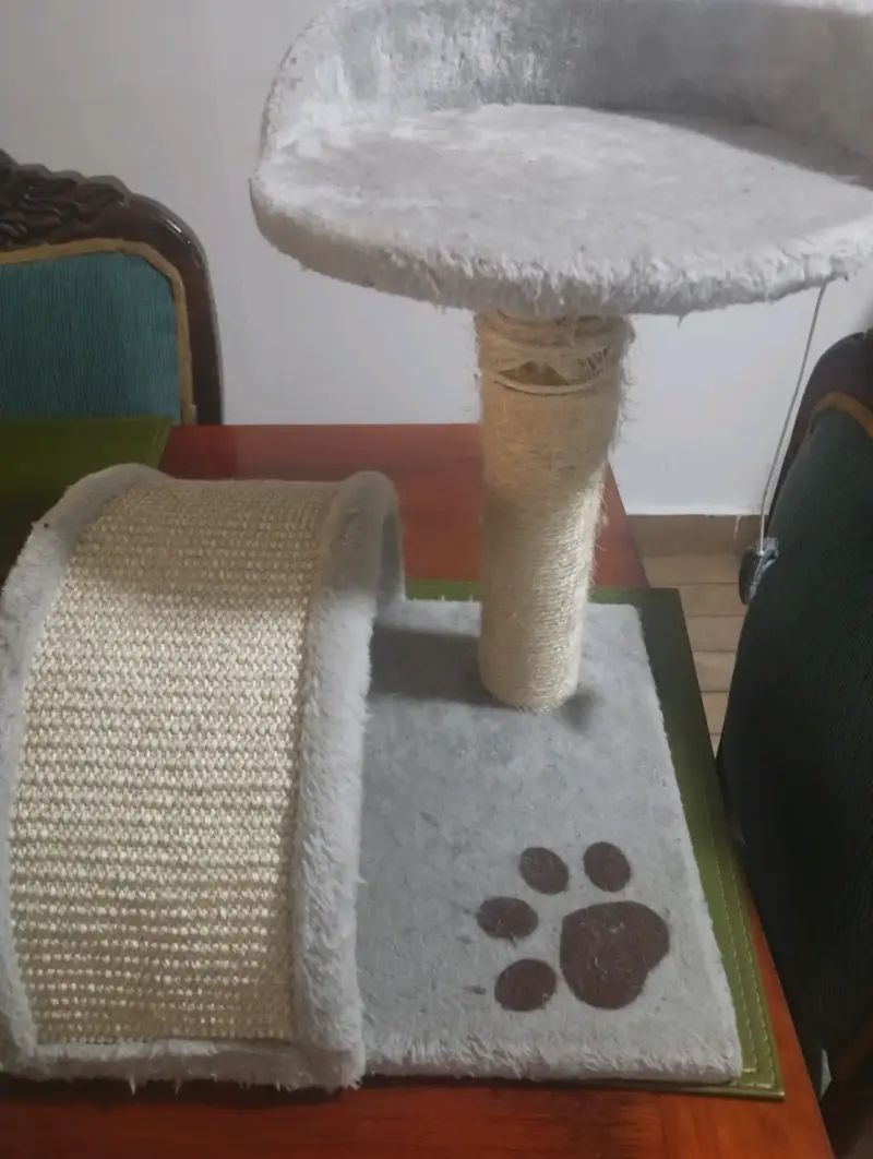 Árbol rascador para gatos con plataforma y rampa - 1