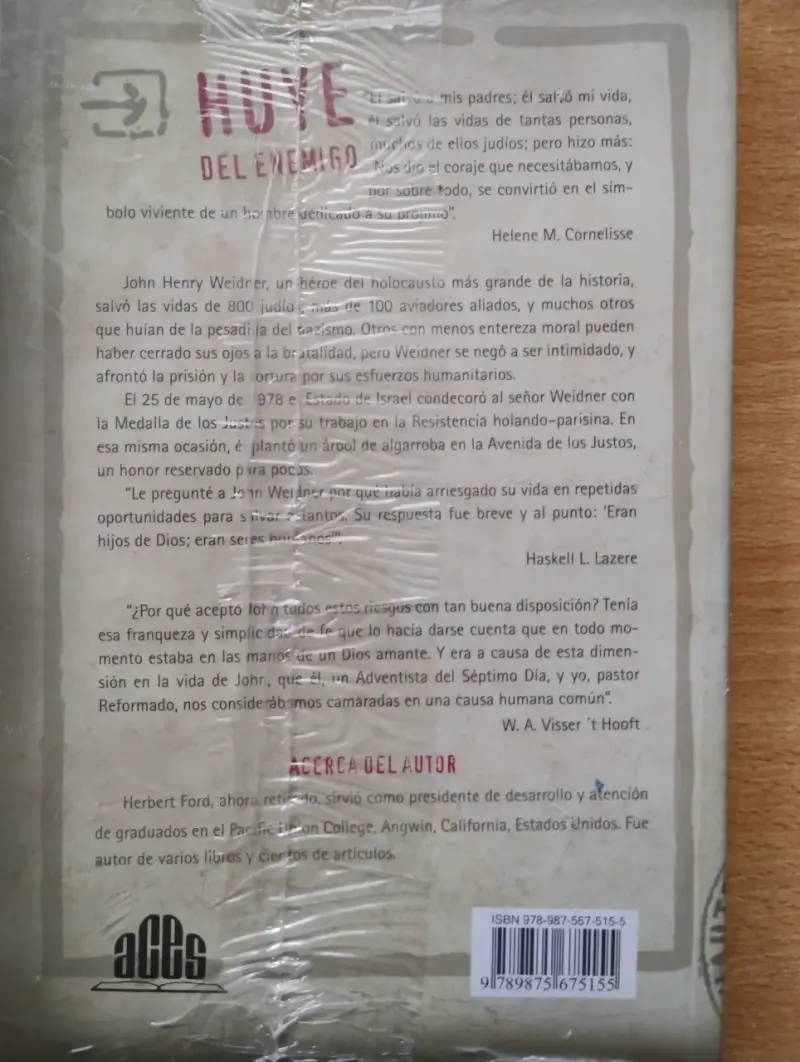 Libro 'Huye del Enemigo' de Herbert Ford - 2