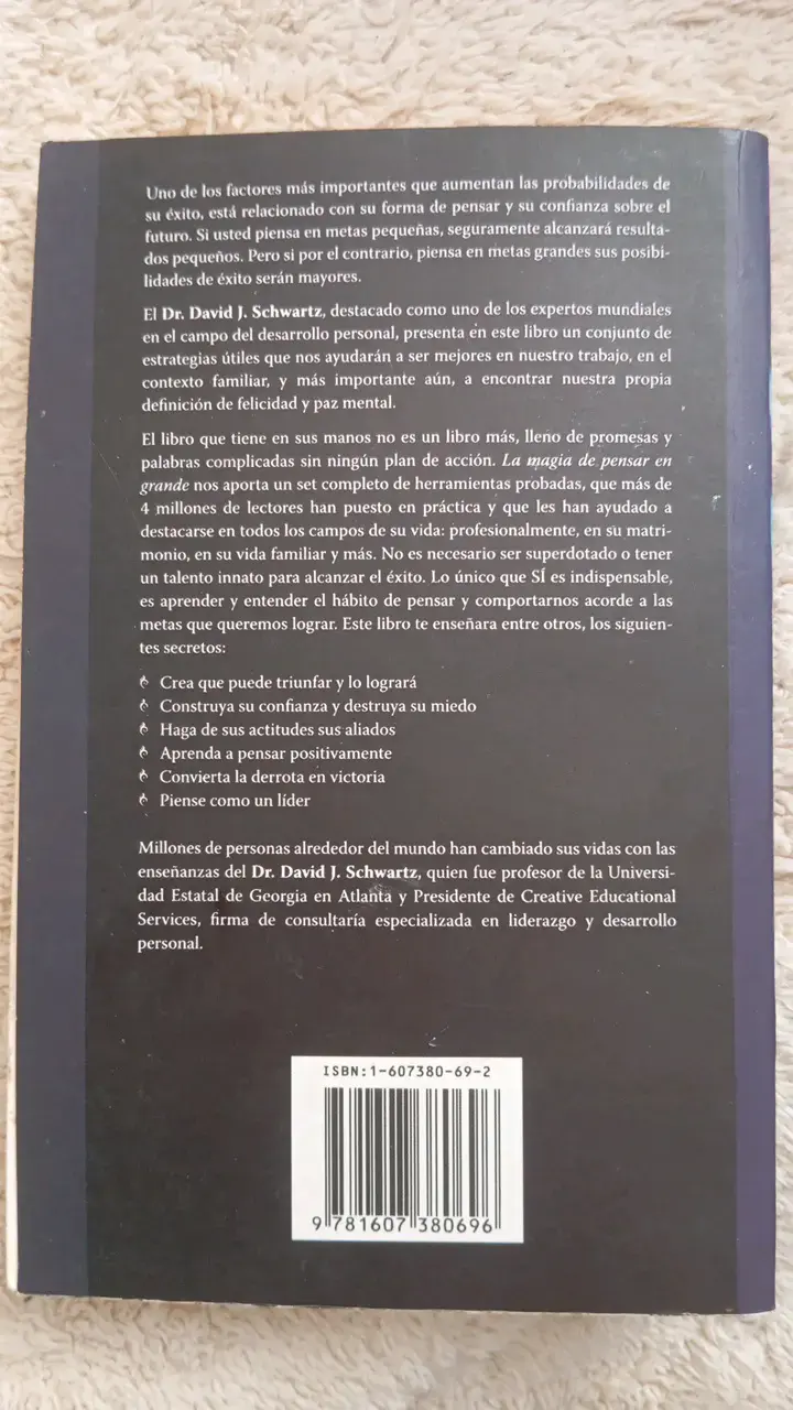 Libro La Magia de Pensar en Grande - 2