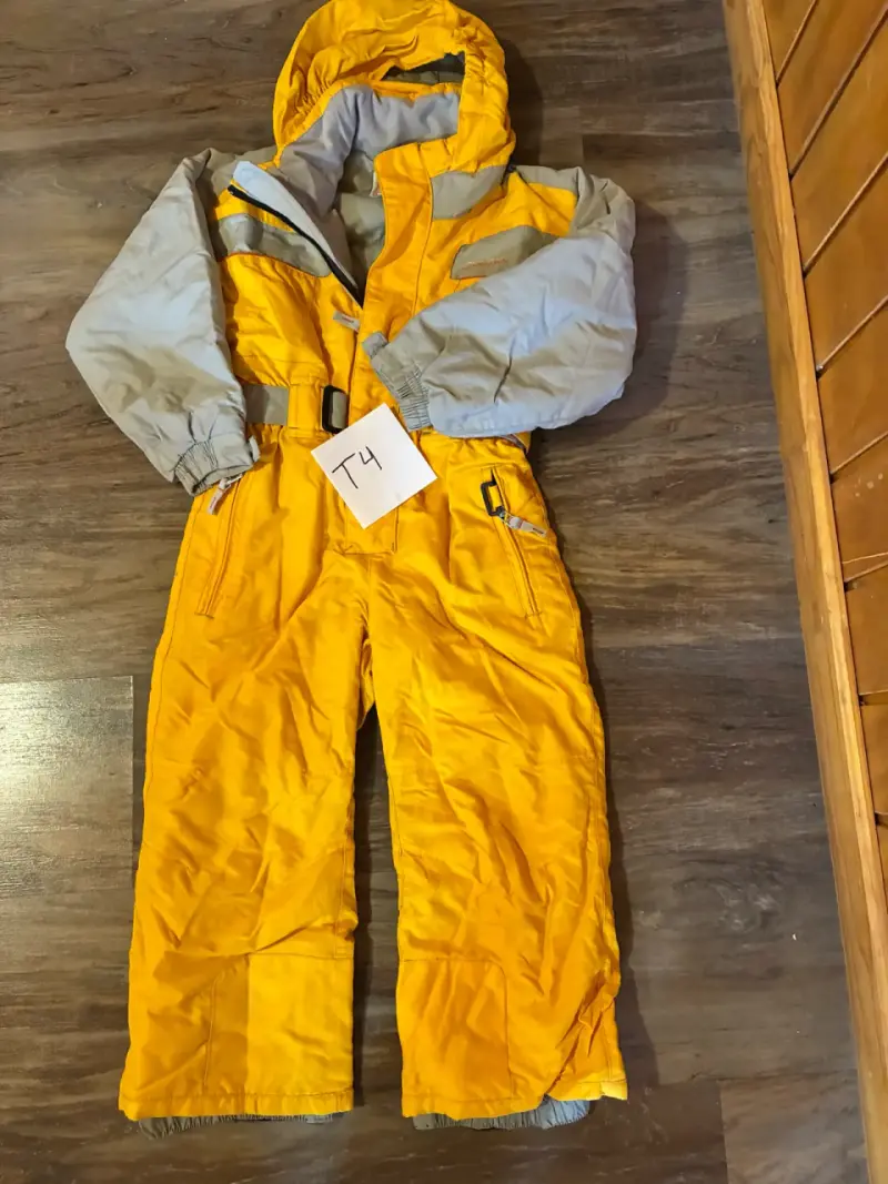 Traje de nieve infantil amarillo talla 4 - 1