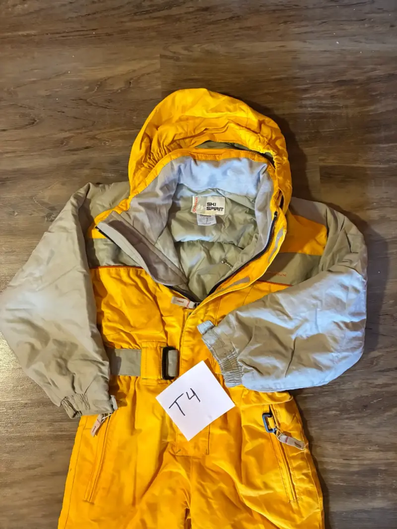 Traje de nieve infantil amarillo talla 4 - 3