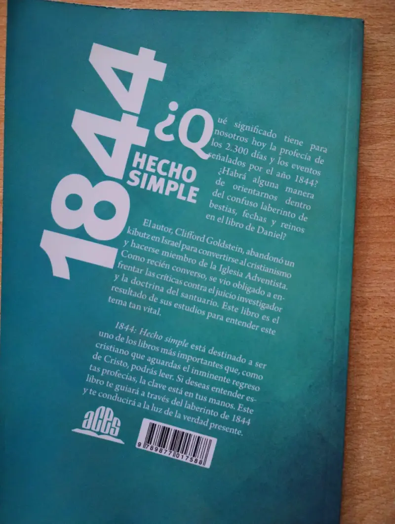 Libro '1844 Hecho Simple' de Clifford Goldstein - 2