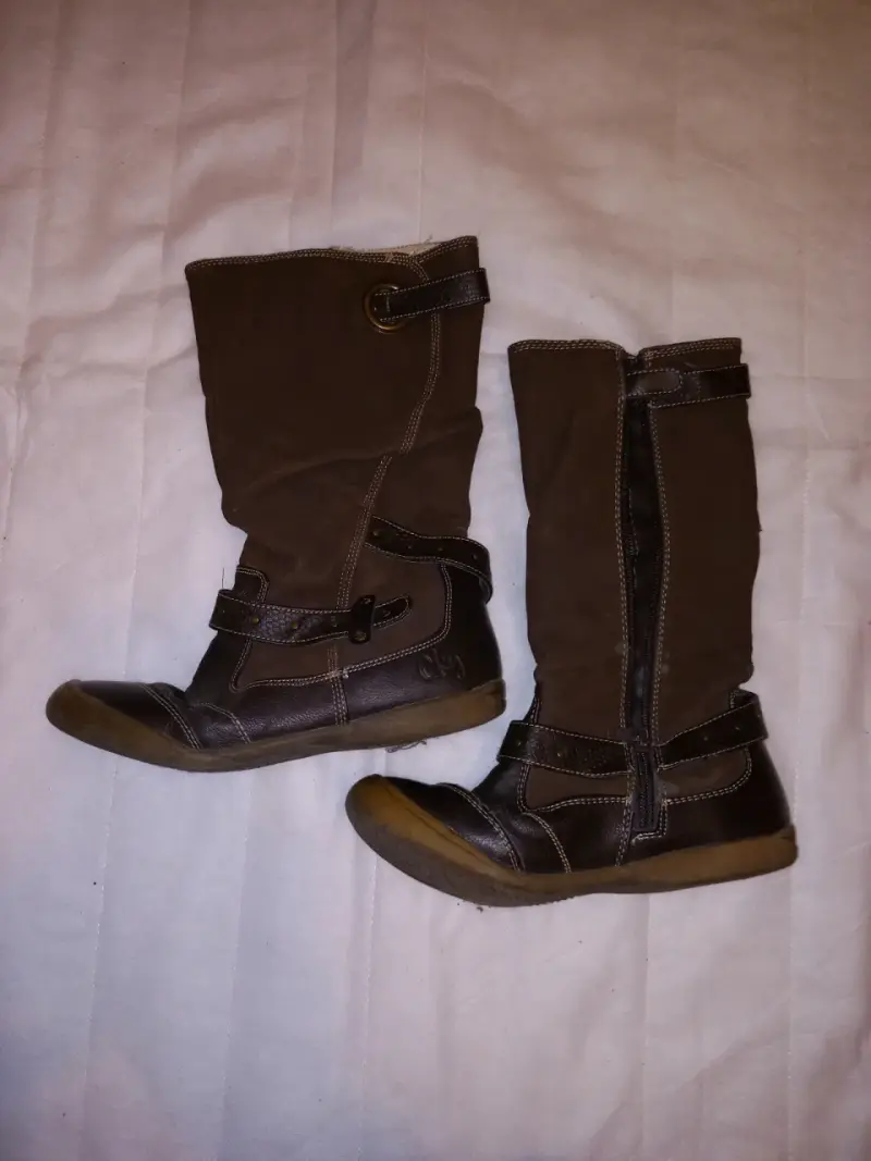 Botas de cuero marrón - 1