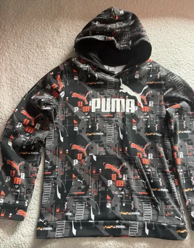 Polerón Niño con capucha estampado Puma - miniatura 1