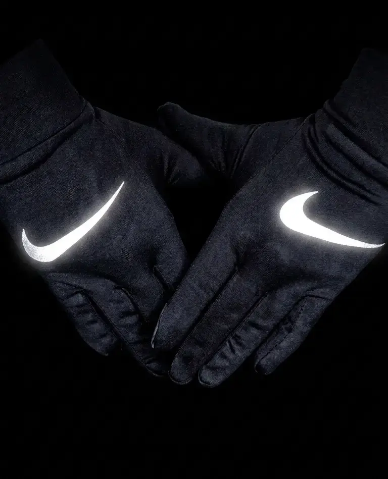 Guantes deportivos Nike negros con logo reflectante - 1