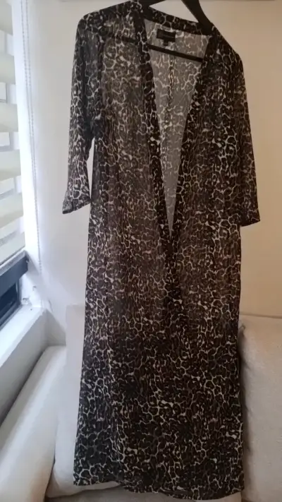 Kimono largo estampado animal print - miniatura 4