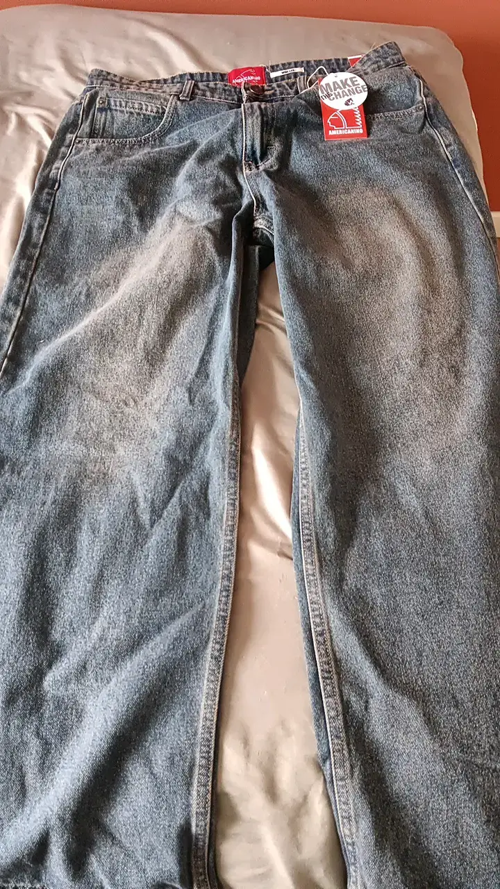 Jeans clásicos de mezclilla azul talla 42 - 3