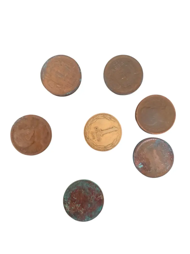 Colección de Monedas Antiguas de Chile de 1 peso - 1