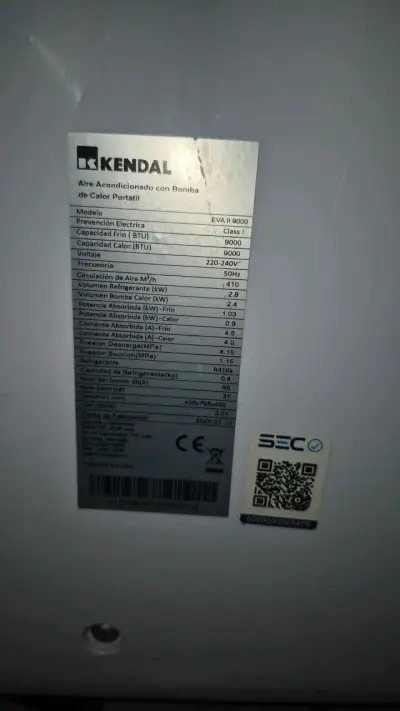 Aire acondicionado portátil Kendal blanco - miniatura 4