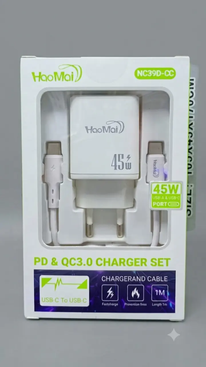 Cargador Rápido PD & QC3.0 45W - 2