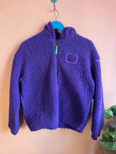Chaqueta polar morada con cierre - miniatura 1