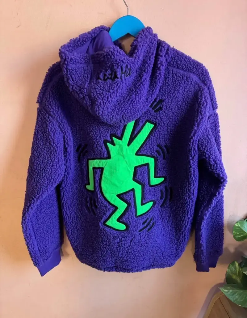 Chaqueta polar morada con cierre - 2